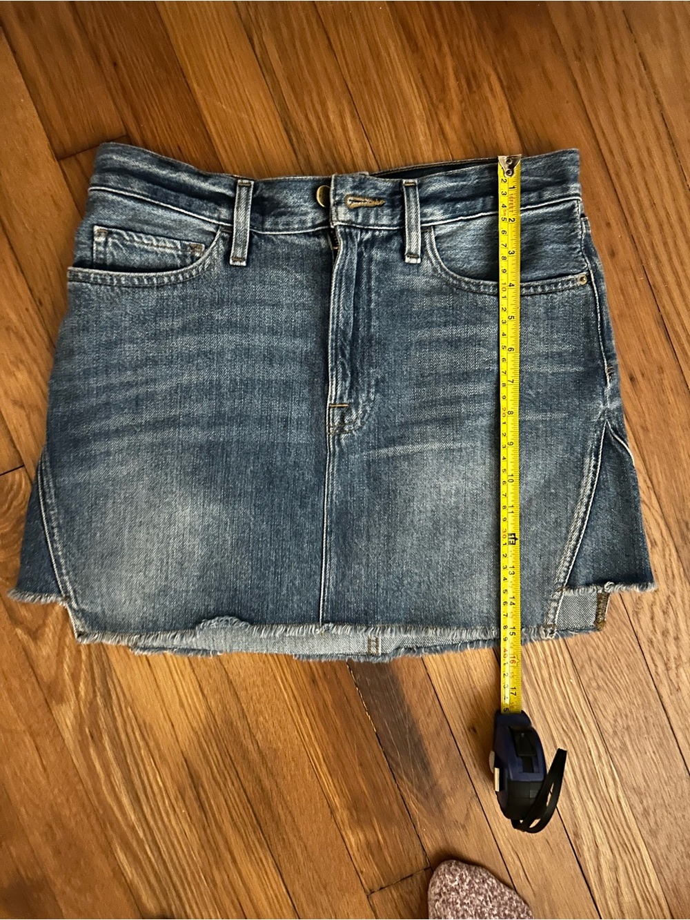 FRAME Denim Mini Jean Skirt Size 27 - Picture 7 of 7